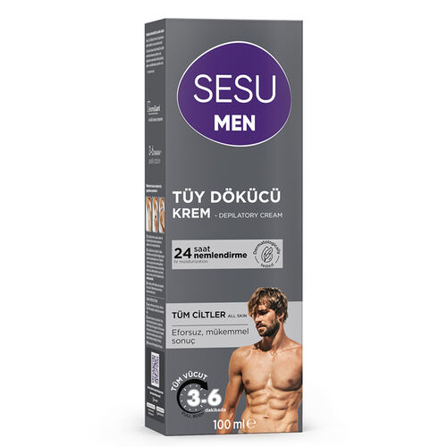 Sesu Erkekler için Tüy Dökücü Krem 100ml