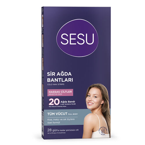 Sesu Hassas Ciltler İçin Ağda Bandı 20li