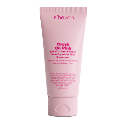 She Vec Crush On Pink - SPF 50+ Leke Karşıtı ve Ton Eşitleyici Pembe Güneş Kremi 50 ml