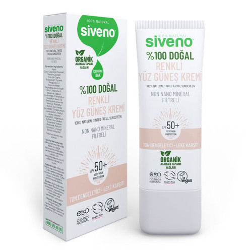 Siveno %100 Doğal Renkli Yüz Güneş Kremi 30 ml