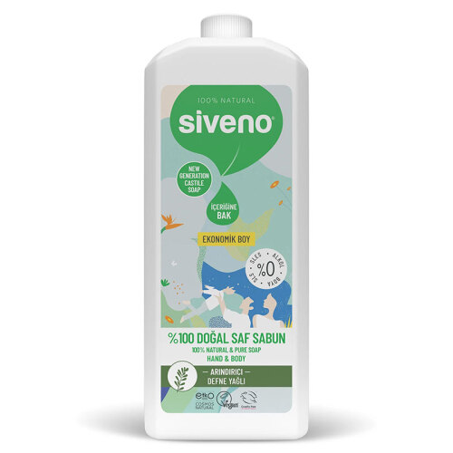 Siveno Defne Yağlı Doğal Sıvı Sabun 1L