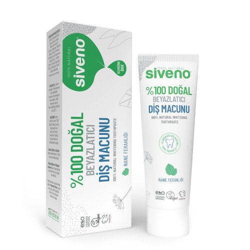 Siveno Doğal Diş Macunu Beyazlatıcı Nane Ferahlığı Florürsüz 65gr