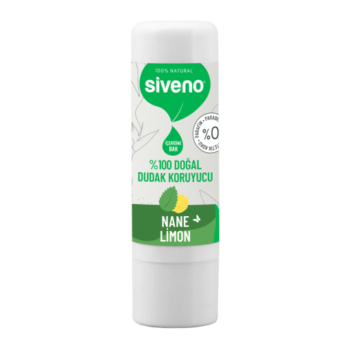 Siveno Doğal Dudak Koruyucu Nane ve Limon 6 gr