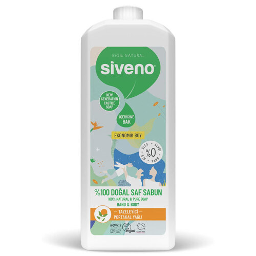 Siveno Portakal Yağlı Doğal Sıvı Sabun 1L
