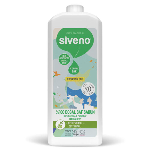 Siveno Zeytinyağlı Nemlendirici Doğal Saf Sabun 1L