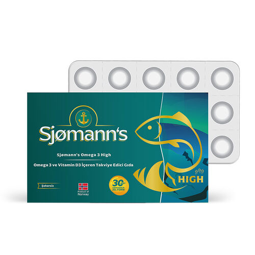 Sjomann’s Omega 3 ve Vitamin D3 İçeren Takviye Edici Gıda 30 Adet Çiğnenebilir Jel Form