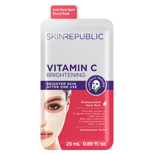 Skin Republic Aydınlatıcı C Vitamini Yüz Maskesi Kağıdı 25 ml