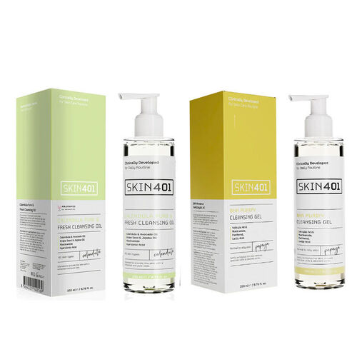 Skin401 Çift Aşamalı Temizlik Seti - Karma ve Yağlı Temizleyiciler
