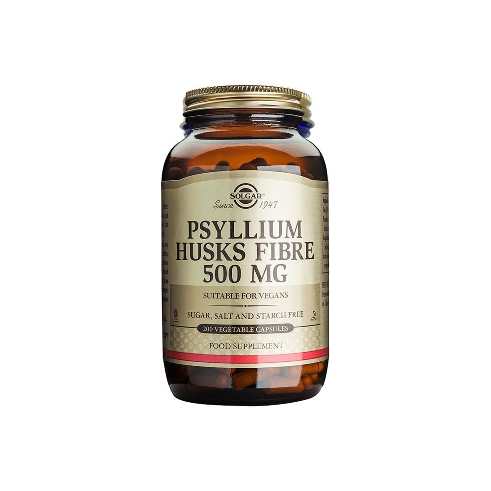 Solgar Psyllium Husks Fiber 500 mg 200 Capsules