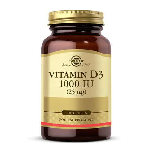 Solgar Vitamin D3 1000 IU 100 Yumusak Kapsul