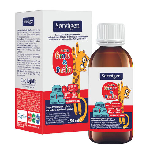 Sorvagen Grow and Brain For Kids Sıvı Takviye 150 ml