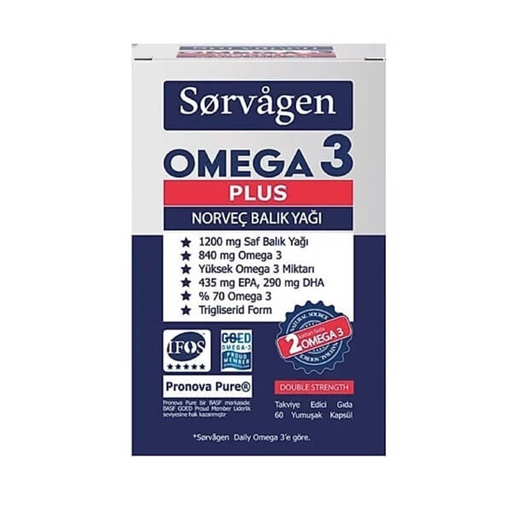 Sorvagen Omega 3 Plus Норвежский рыбий жир 60 капсул