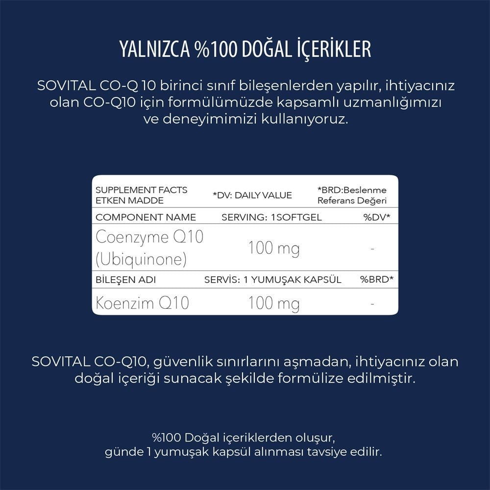 Sovital Co-Q10 100 mg 60 Weichkapseln