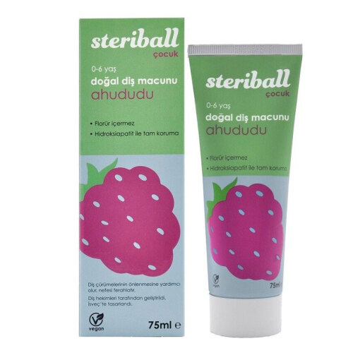 Steriball Doğal Diş Macunu 75 ml - Ahududu