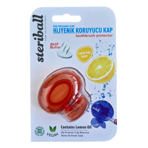 Steriball Kids Diş Fırçası Koruyucu Kap Kırmızı