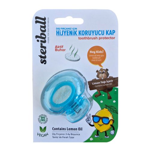 Steriball Kids Diş Fırçası Koruyucu Kap Turkuaz