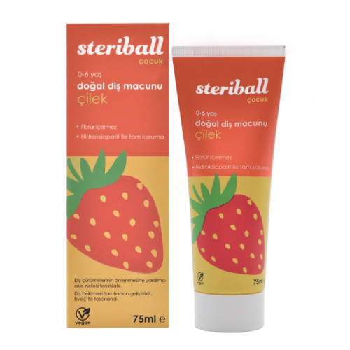 Steriball Çocuk Doğal Diş Macunu Çilek 75 ml