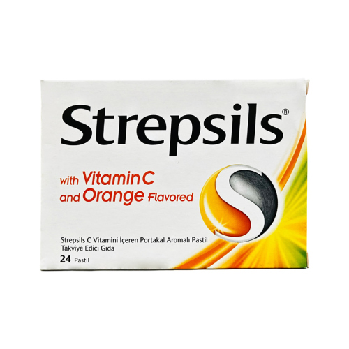 Strepsils Herbal C Vitaminli Portakal Aromalı Pastil Takviye Edici Gıda 24 Adet