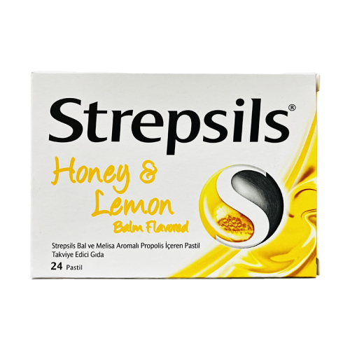 Strepsils Herbal Limon ve Bal Aromalı Pastil Takviye Edici Gıda 24 Adet