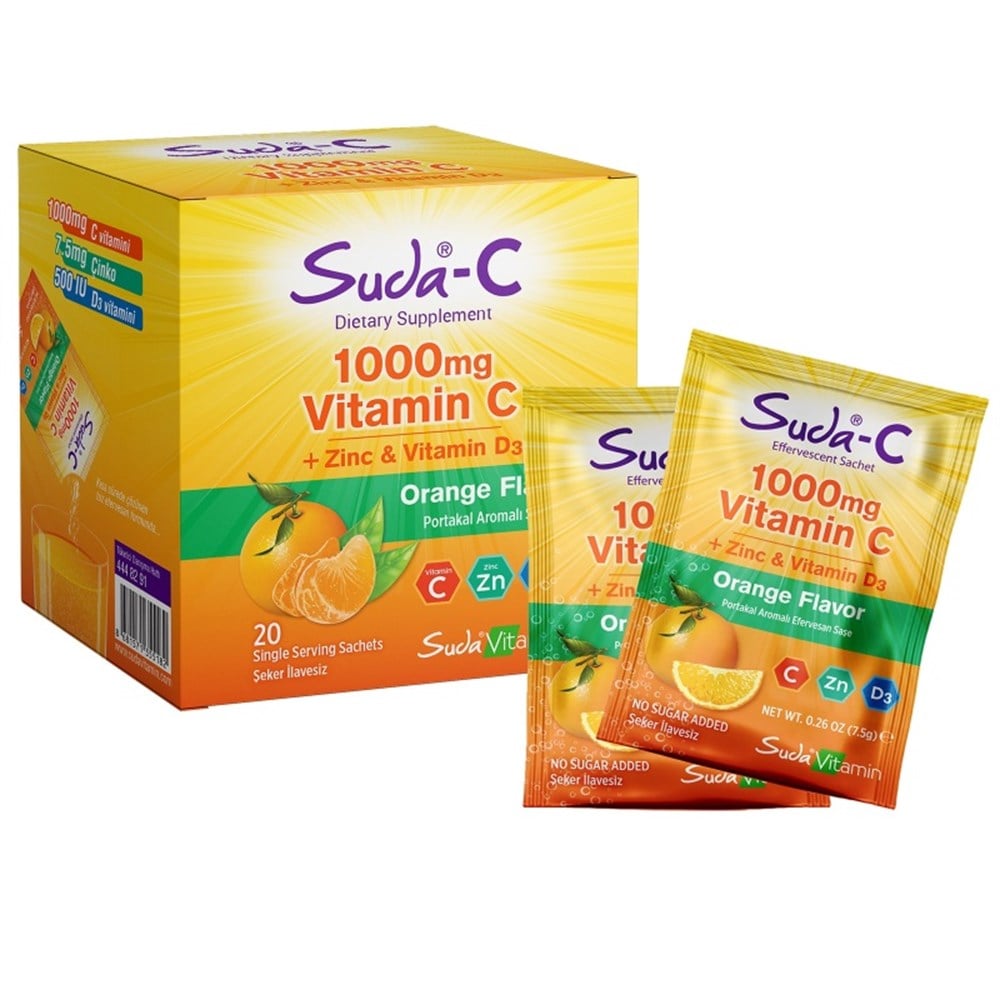 Suda-C 1000 мг витамина С, 20 пакетиков