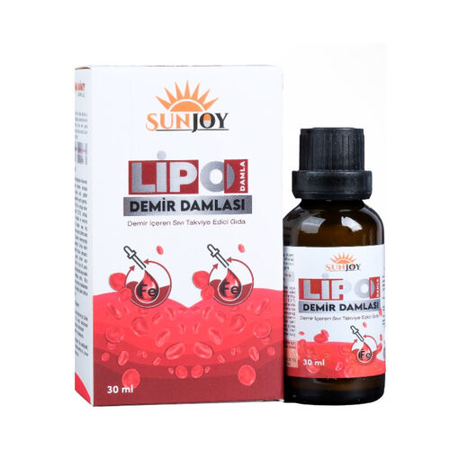Sunjoy Lipo Demir İçeren Sıvı Takviye Edici Damla 30 ml