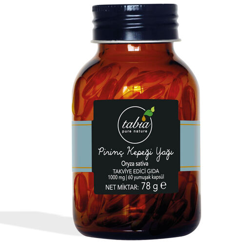 Tabia Pirinç Kepeği Yağı 60 Yumuşak Kapsül