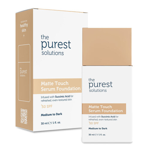 The Purest Solutions Matte Touch Sebum Dengeleyici ve Matlaştırıcı Serum Fondöten SPF50+ 30 ml - Orta-Koyu Ton