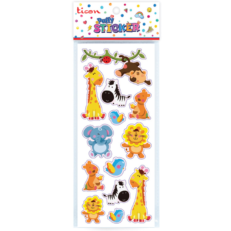 Ticon Etiket Tps-007/12 Kabarık Hayvan Figürleri 348909