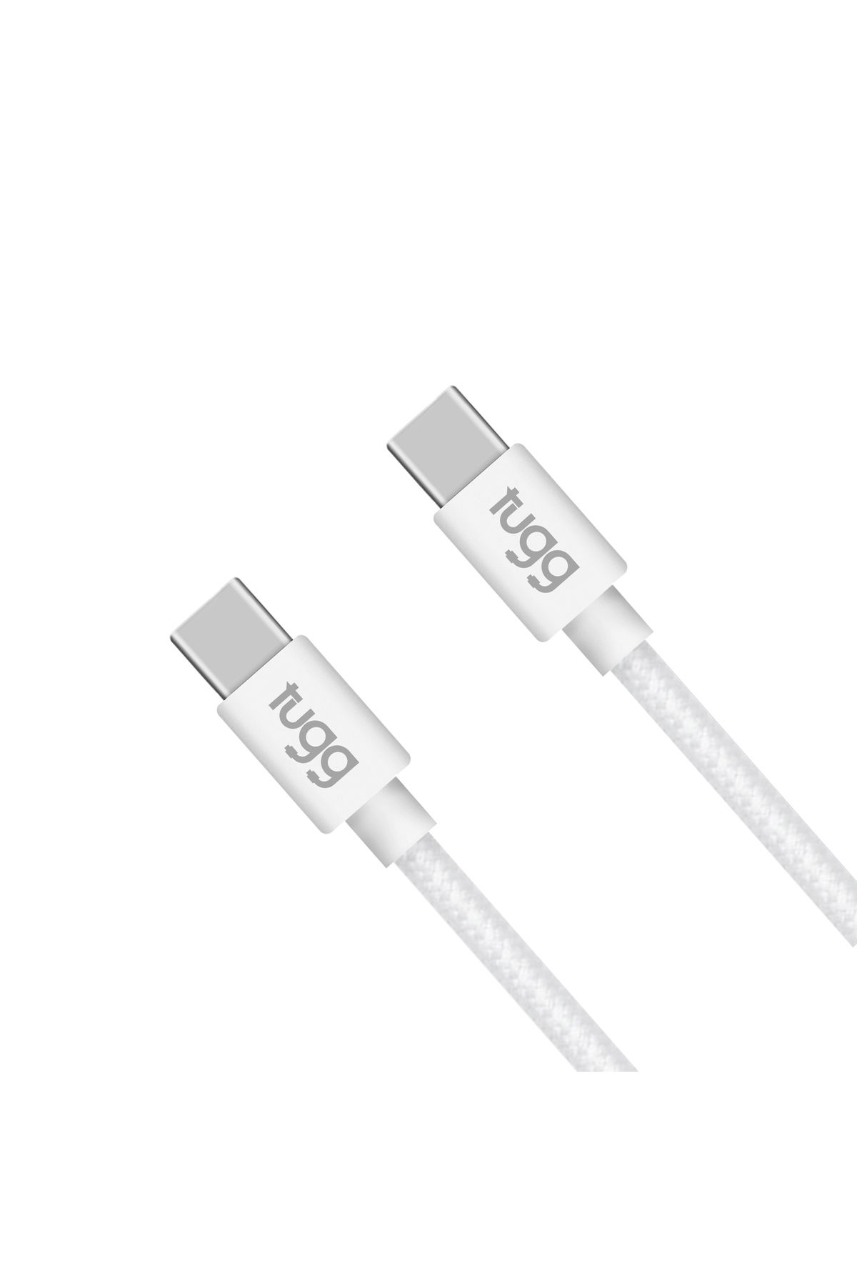 Tugg Almanya Şarj Kablosu ve Veri Aktarımı Ultra Hızlı 60W 1 Mt Beyaz Type-C + Type-C 104617