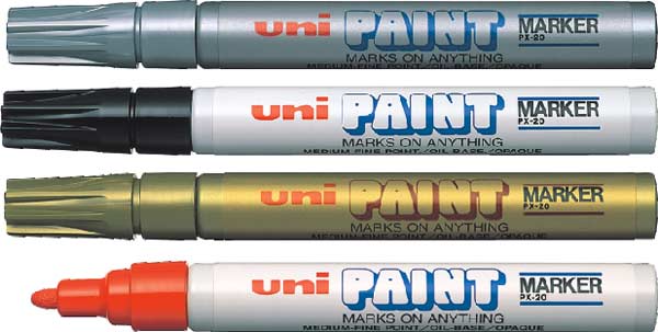 Uni Paint Marker 2.2-2.8 Boyama Markörü Beyaz Px-20 Beyaz