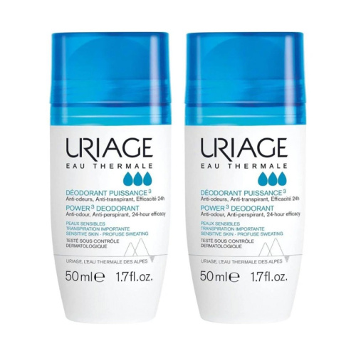 Uriage Power3 Deodorant 24h 50 ml x 2 Adet
