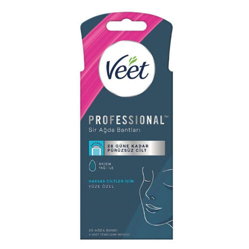 Veet Professional Wax Strips for Sensitive Skin 20 Pieces Special for the Face