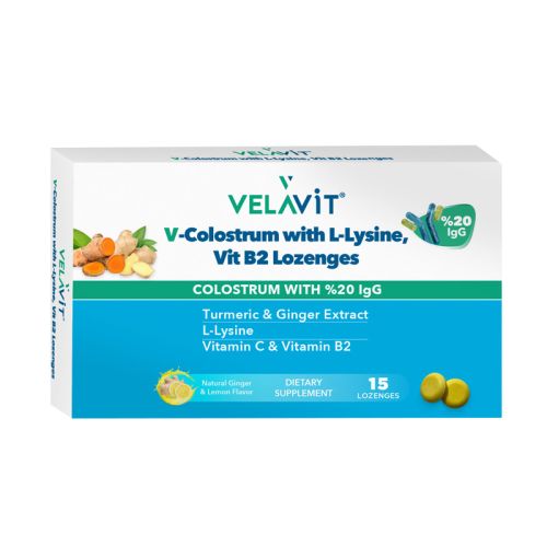 Velavit V-Colostrum Zencefil Zerdeçal İçeren Pastil 15 Adet