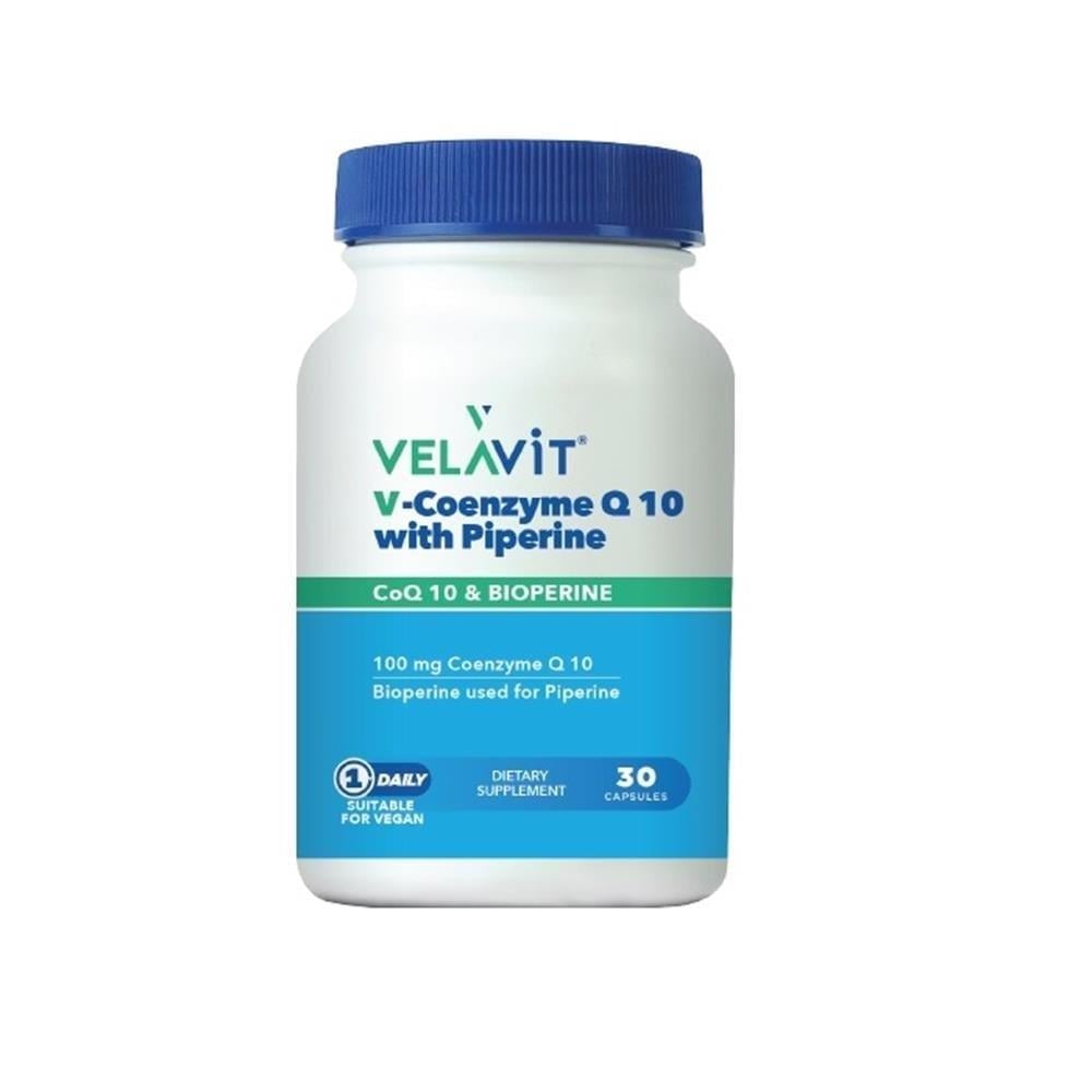 Velavit V-الإنزيم المساعد Q10 مع البيبيرين، 30 كبسولة