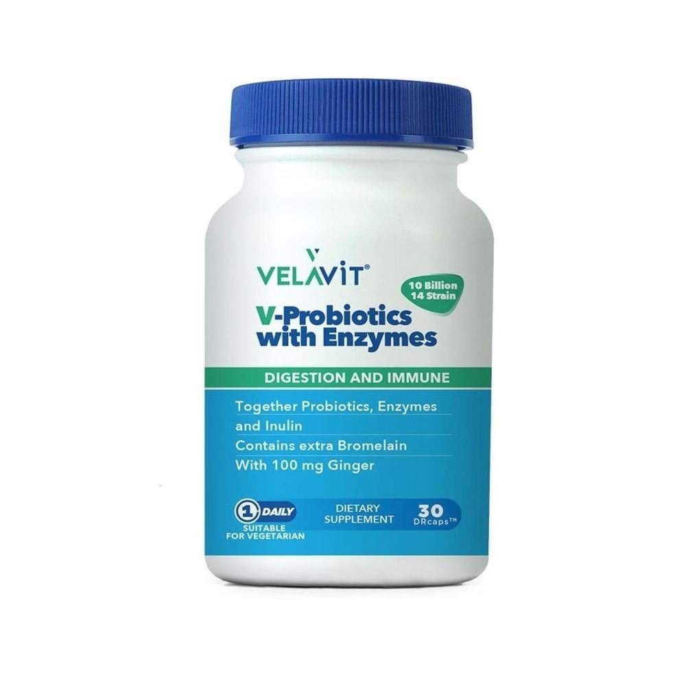 Velavit V-Probiotics with Enzymes 30 Capsules