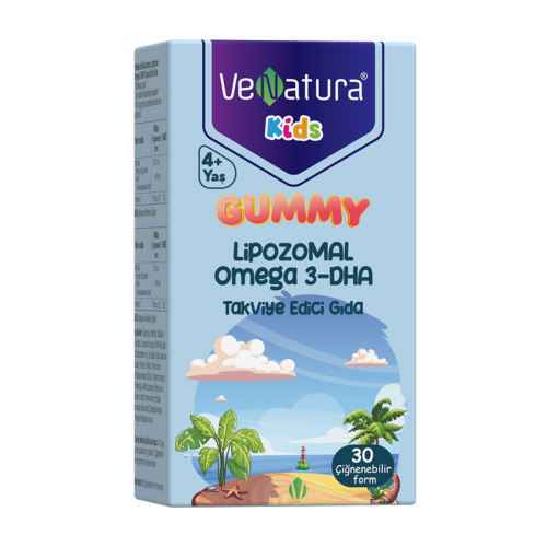 VeNatura Kids Gummy Lipozomal Omega-3 DHA Takviye Edici Gıda 30 Çiğnenebilir Form