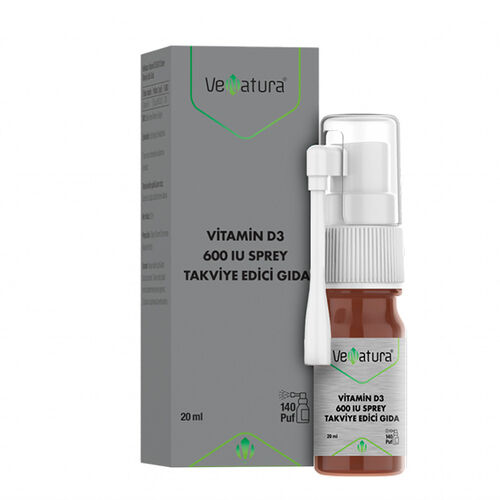 VeNatura Vitamin D3 600 IU Spray Takviye Edici Gıda 20 ml