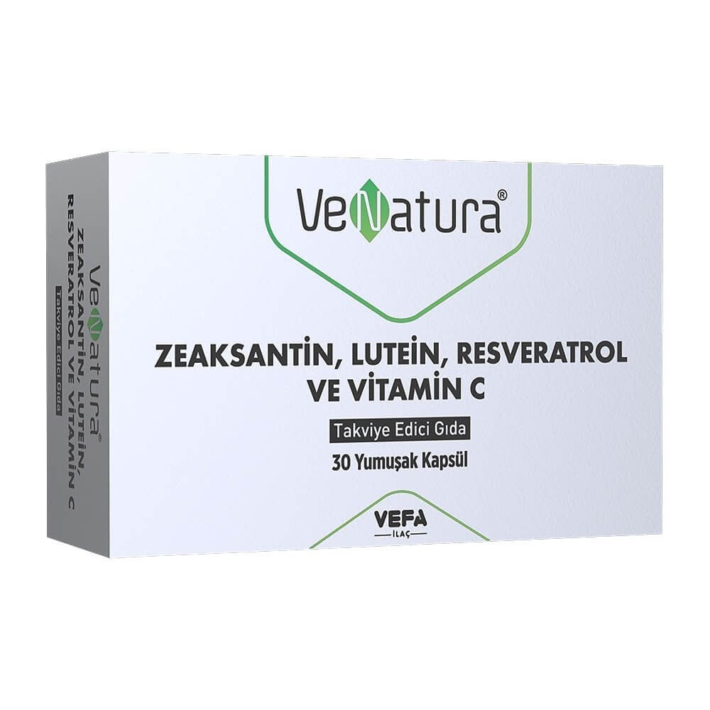 VeNatura ზეაქსანტინი, ლუტეინი, რესვერატროლი და ვიტამინი C 30 კაფსულა