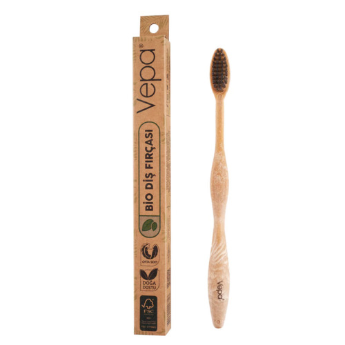 Vepa Bio Elite Ahşap Yetişkin Diş Fırçası Kraft Kutu Ambalaj