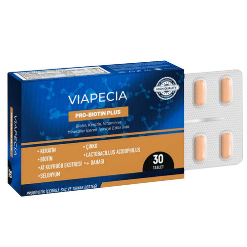 Viapecia Pro-Biotin Plus Food Supplement 30 Tablets