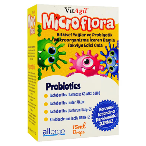 VitAgil Microflora Probiyotik Damla İçeren Takviye Edici Gıda15 ml