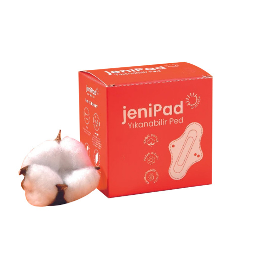 W Beside Jenipad Yıkanabilir Kadın Pedi Pamuklu Sızdırmaz Normal Ultra Emici Beyaz 3 Adet