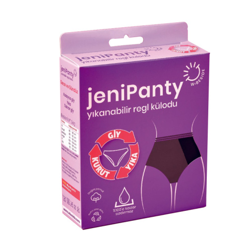 W - Beside Yıkanabilir Ultra Emici Pamuklu Siyah Külod - L