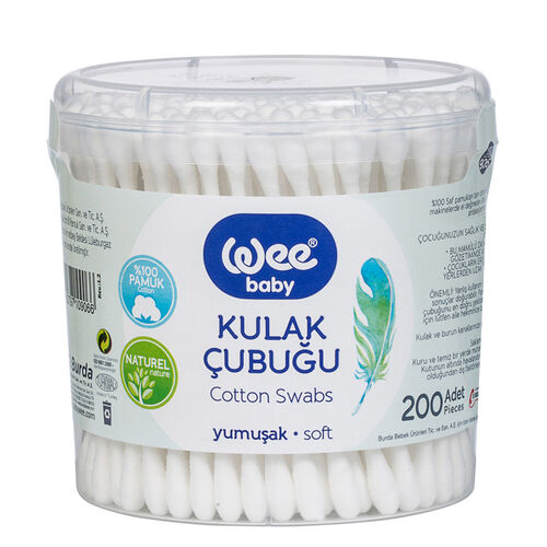 200 lü pamuklu kulak temizleme çubuğu