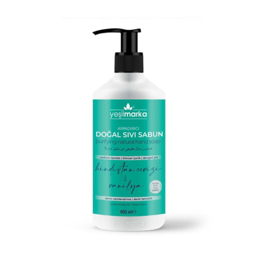 Yeşilmarka Arındırıcı Doğal Sıvı Sabun - Hindistan Cevizi Yağı & Vanilya 400 ml