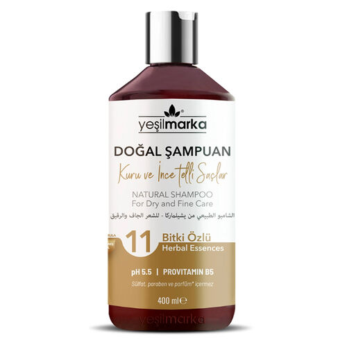 Yeşilmarka Kuru ve İnce Telli Saçlar İçin Doğal Şampuan 400 ml