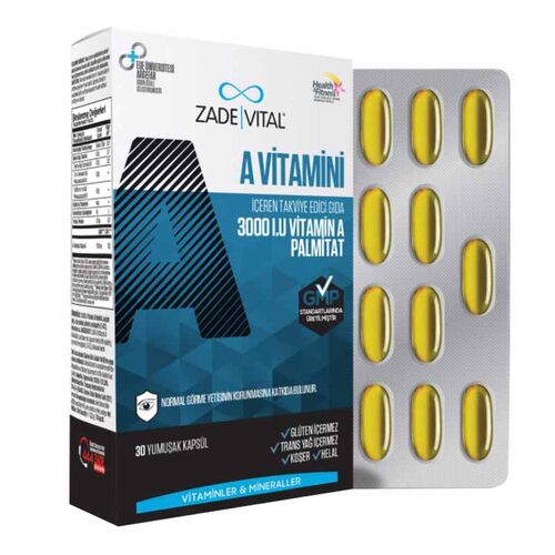 Zade Vital Vitamin A 30 რბილი კაფსულა