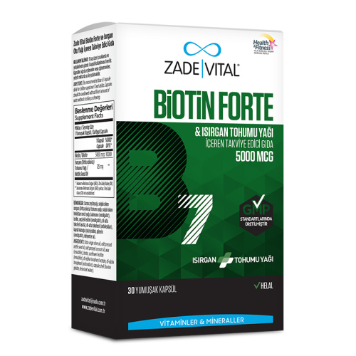 Zade Vital Biotin Forte 30 Yumuşak Kapsül
