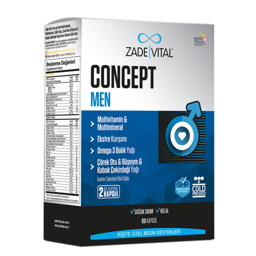 Zade Vital Concept Men Takviye Edici Gıda 60 Kapsül