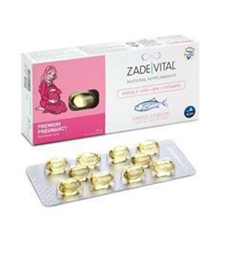 Zade Vital Premium Gebelik 900 mg 60 Yumuşak Kapsül